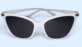 White Retro Cat-Eye Sunglasses