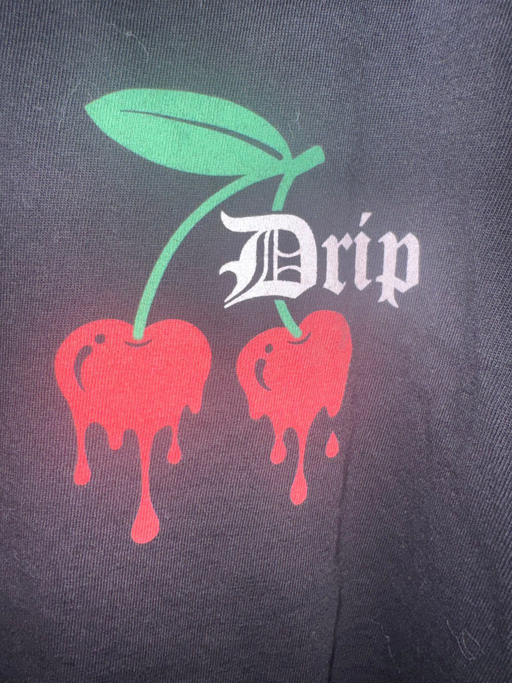 Ruby & Lace Drip Cherry Cropped T-Shirt