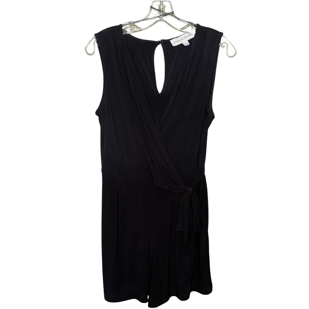 Emma & Michele Black Wrap Dress