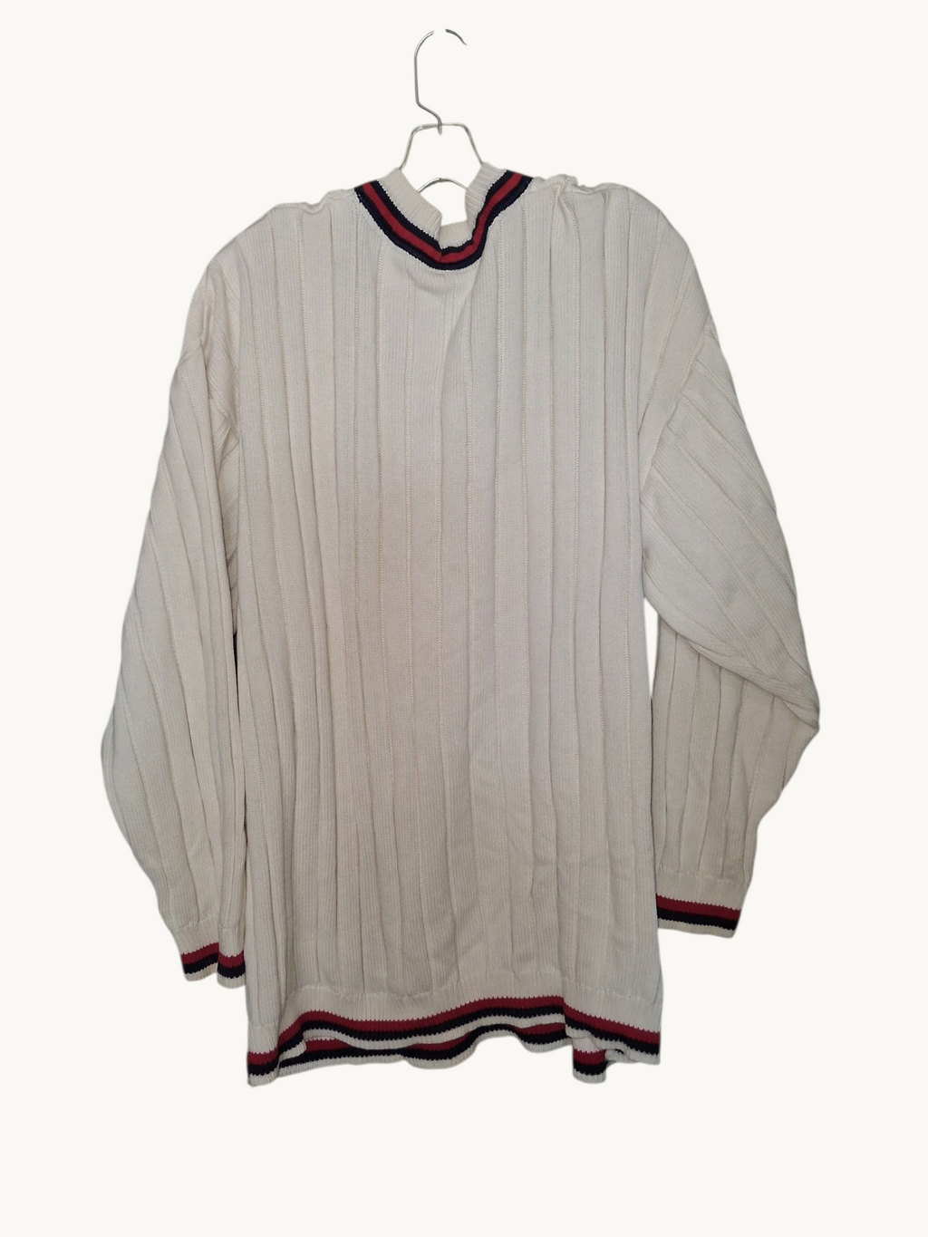 FUBU The Collection Cream Cable-Knit Cricket Sweater