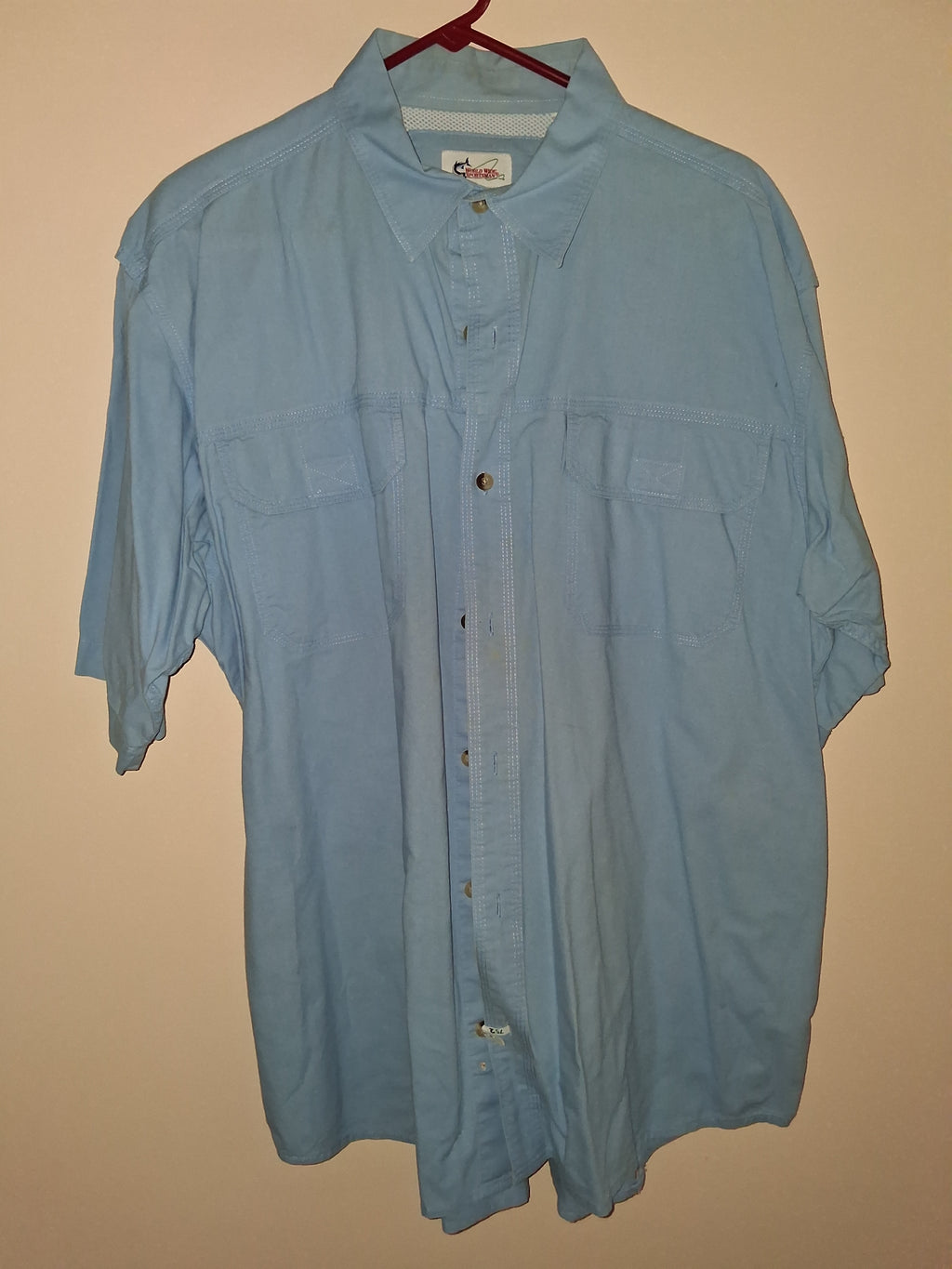 World Wide Sportsman Light Blue Venting Fishing Shirt