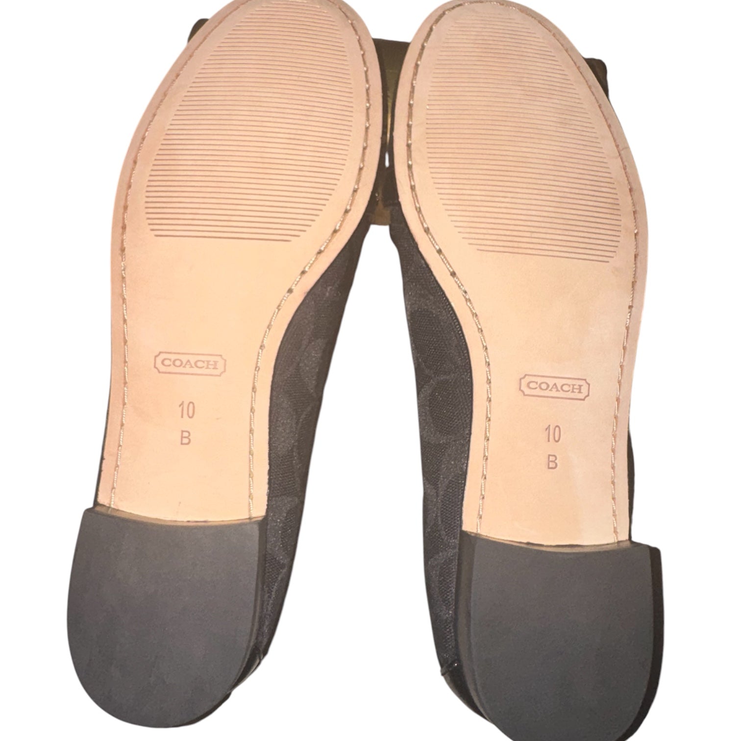 Coach Ella Black Signature Jacquard Chain Loafers