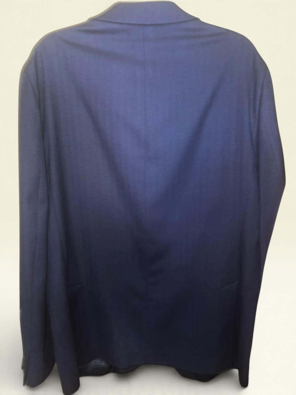 Michael Kors Blue Herringbone Two-Button Blazer