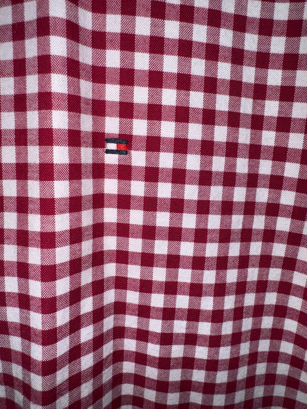 Tommy Hilfiger Red Gingham Short-Sleeve Shirt