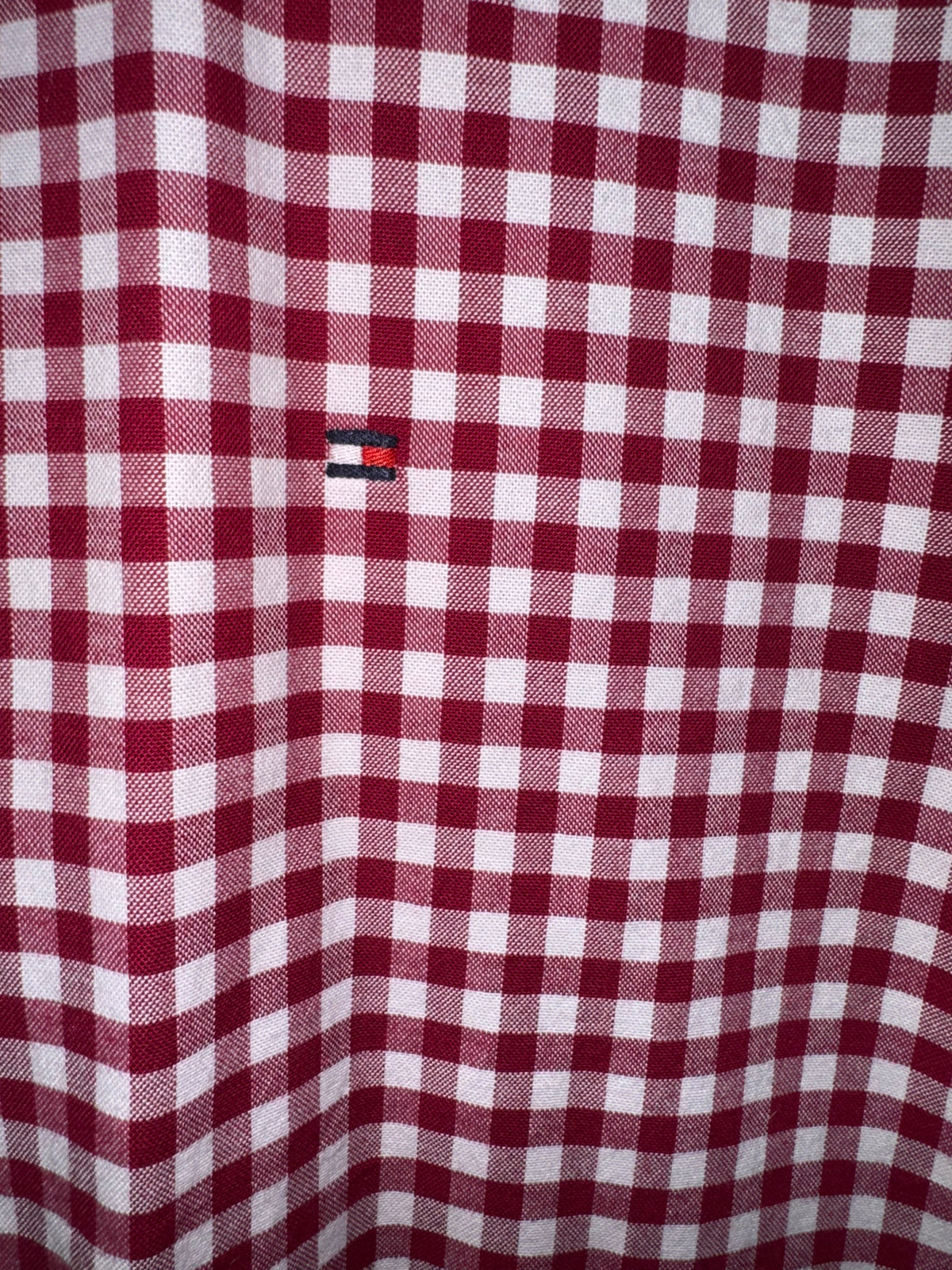 Tommy Hilfiger Red Gingham Short-Sleeve Shirt