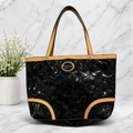 Authentic Coach Signature Patent Leather Tote Bag Black F48169 | Legitmark COA