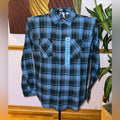Hurley Blue and Black Plaid Men's Shirt