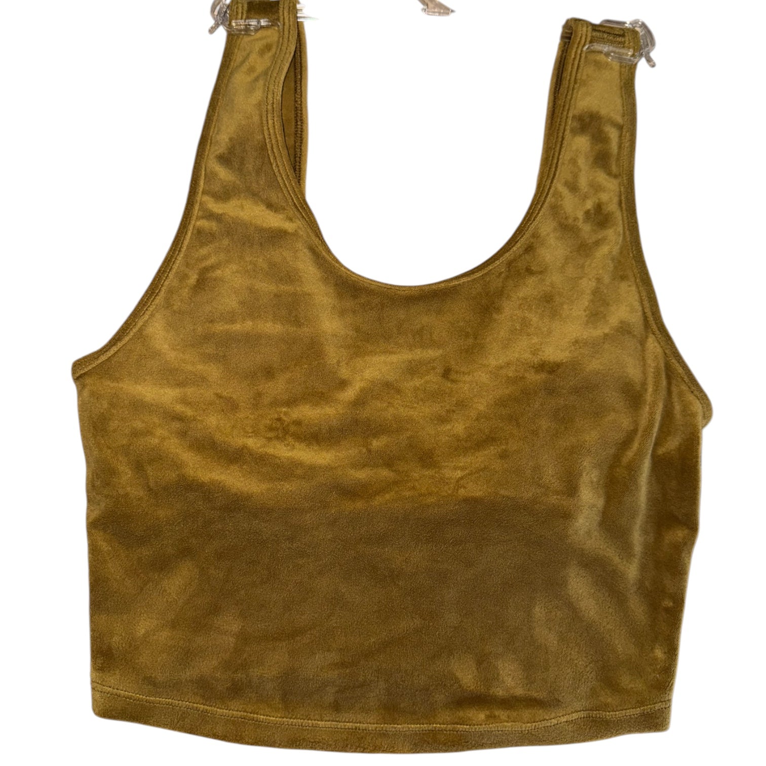 OFFLINE by Aerie Mustard Gold Velvet Cropped Sports Bra
