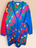 Catharine Lover Colorful Mohair-Blend Statement Cardigan