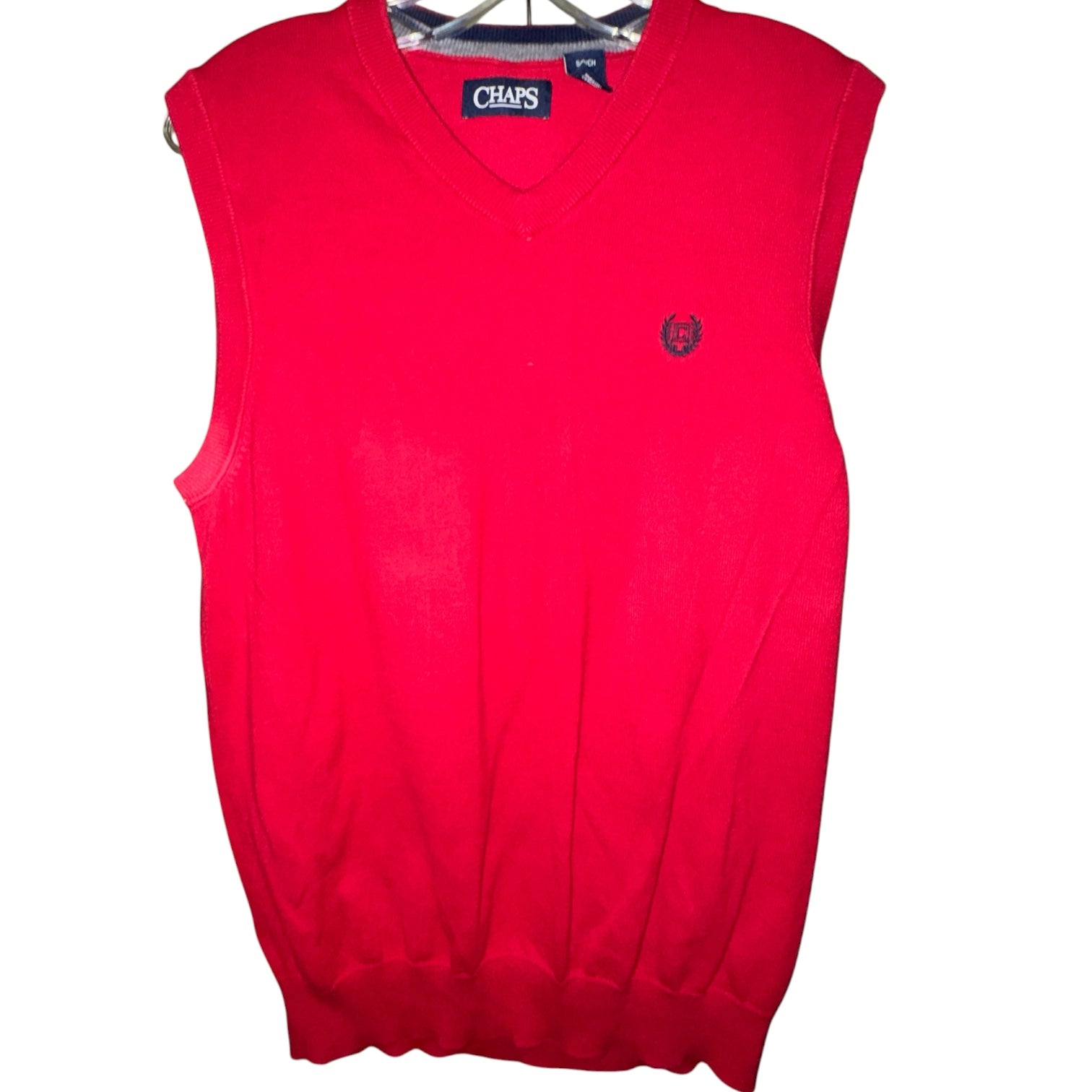 Chaps Red V-Neck Sweater Vest