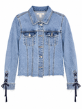 Refuge Lace-Up Cuff Denim Jacket