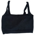 Amuse Society Black Square Neck Knit Crop/Sports Bra