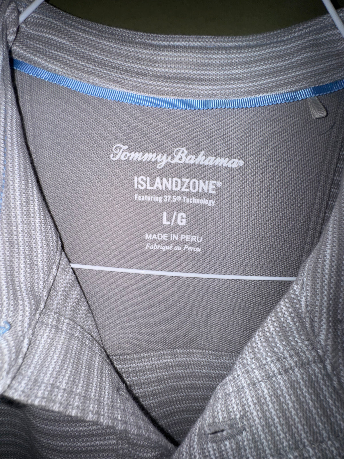 Tommy Bahama IslandZone Gray Striped Polo