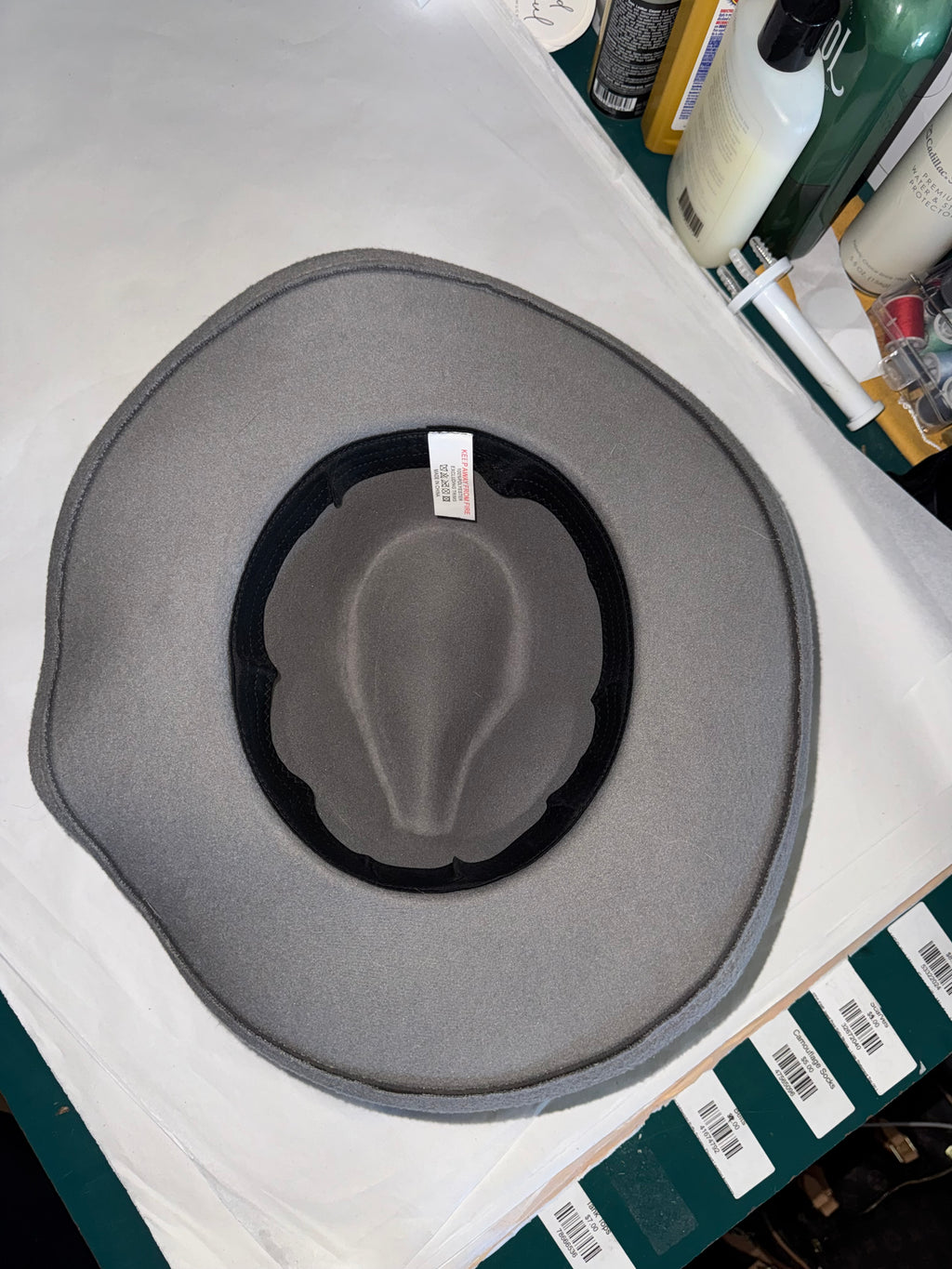 Light Gray Wide Brim Fedora Hat | Classic Rancher Style with Black Band