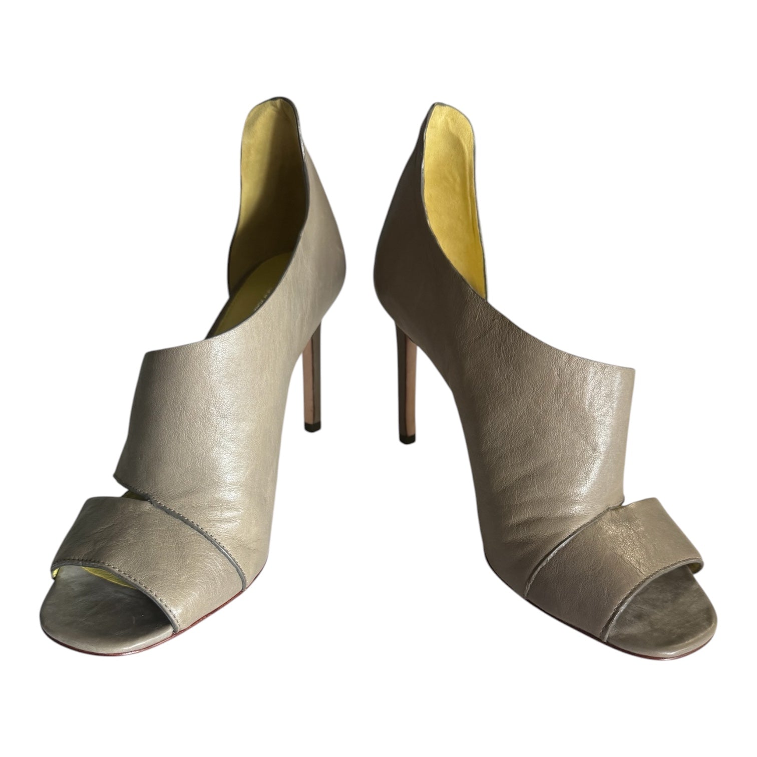 Coach Leather Open Toe D’Orsay Stiletto Heels | Made in Italy
