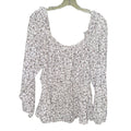 Nine West Floral Smocked Peplum Top