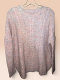 Natural Reflections Pastel Cable Knit Sweater