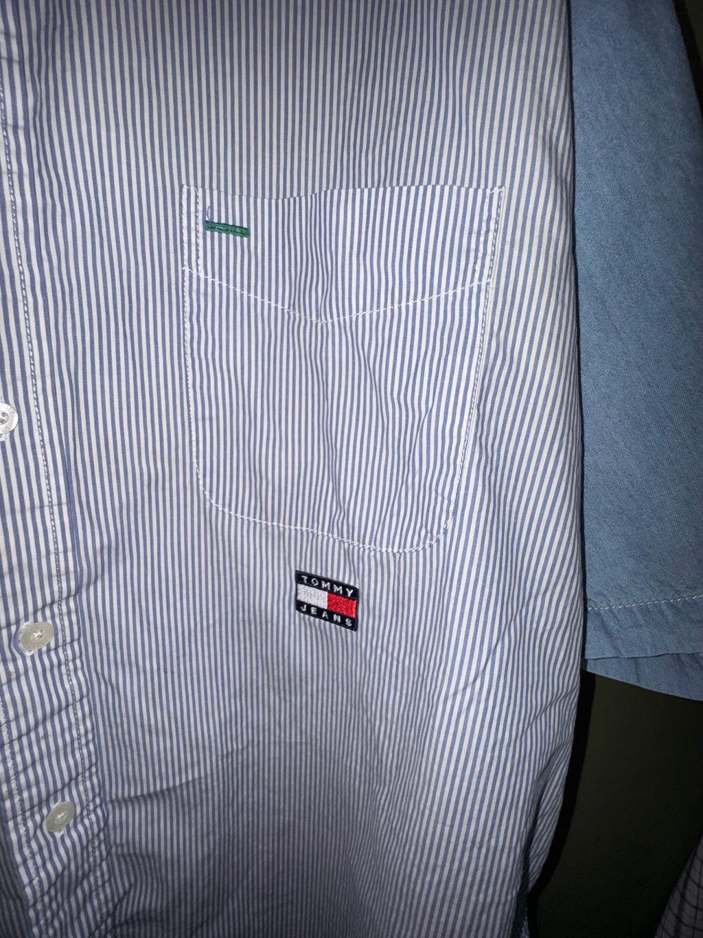 Tommy Jeans Striped & Denim Colorblock Shirt