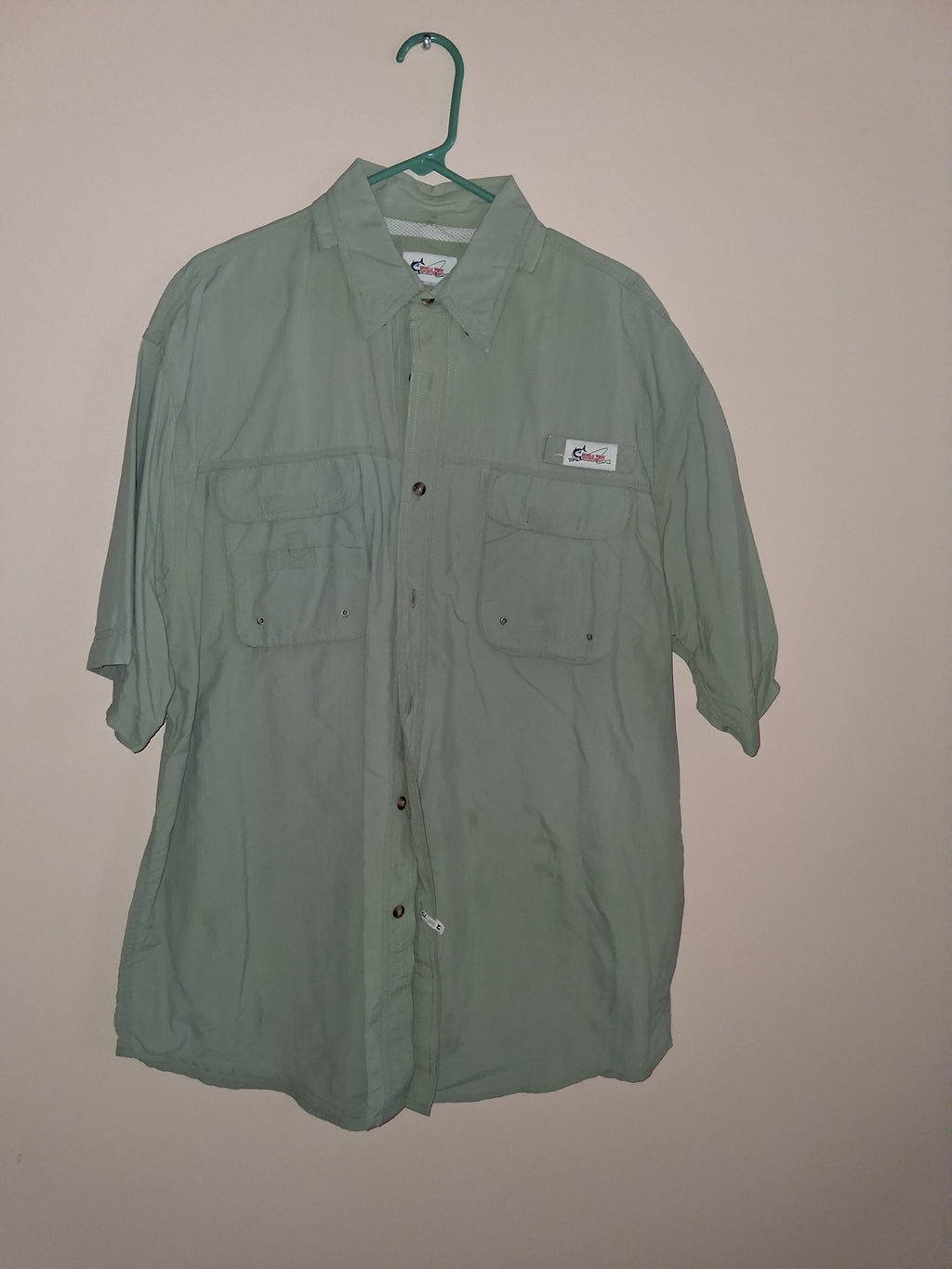 World Wide Sportsman Teal/Cyan Fishing Shirt