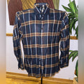 Haupt Classic Men's Checkered Shirt - Navy and Tan