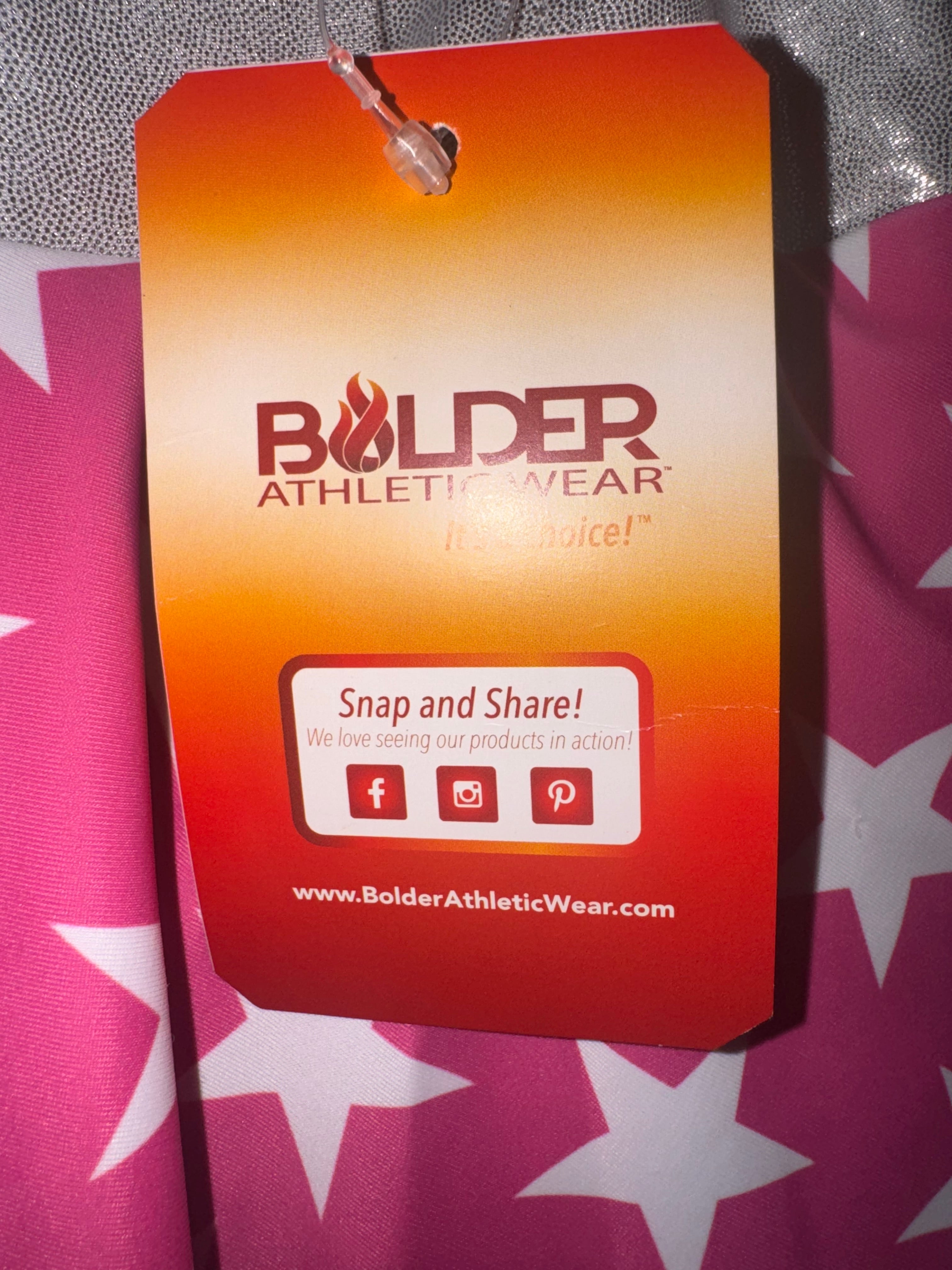 Bolder Athletic Wear Pink Star Cheer Skirt (NWT)
