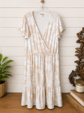 AVA & VIV Floral Tiered Midi Dress