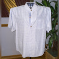 Tommy Bahama White Geometric Button Down Shirt