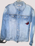 Forever 21 Studded Butterfly Denim Jacket