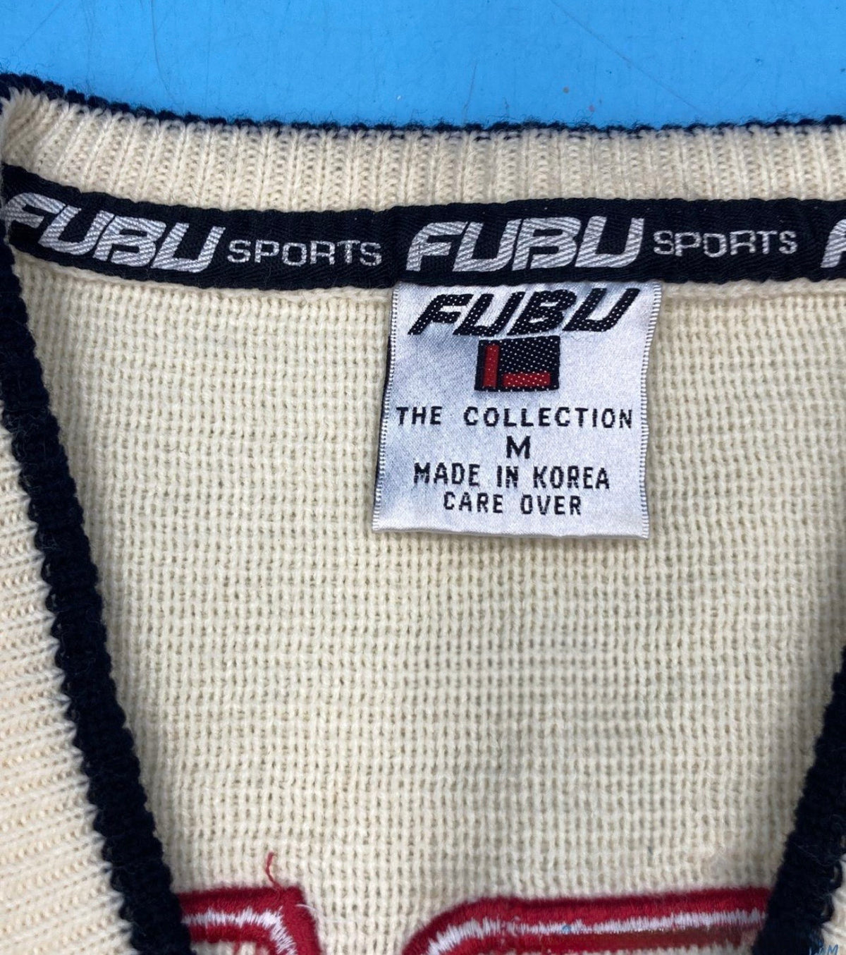 Vintage FUBU Sports “05” V-Neck Knit Sweater