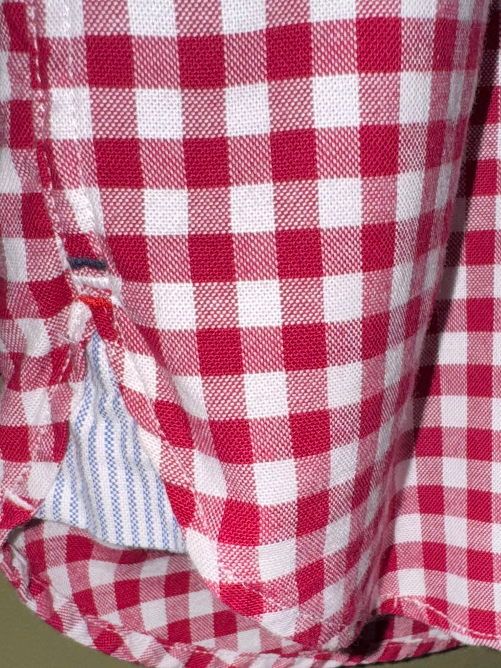 Tommy Hilfiger Red Gingham Short-Sleeve Shirt