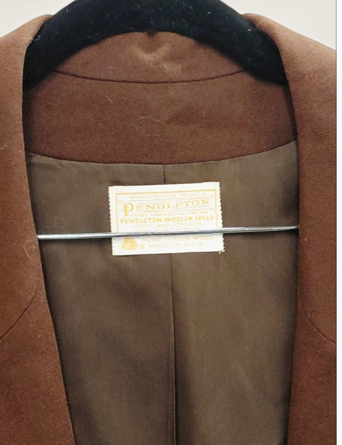 Pendleton Vintage Brown Virgin Wool Blazer