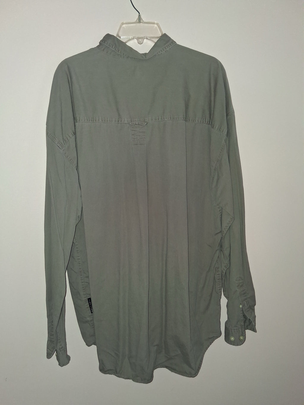 Vintage 90s Structure Sage Green Long Sleeve Button-Down
