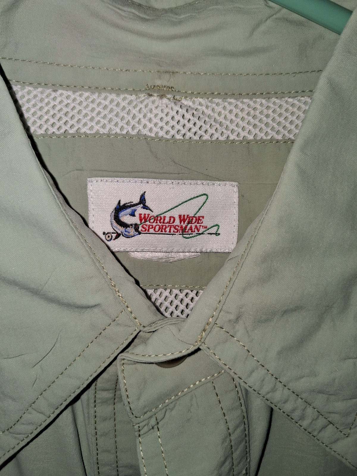World Wide Sportsman Teal/Cyan Fishing Shirt