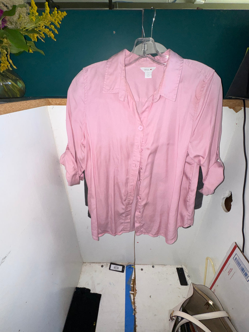 Intro Petite Button-Up Blouse