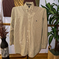 Ralph Lauren Beige Checkered Button Down Shirt