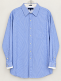 Tommy Hilfiger Blue Striped Regular Fit Shirt, 17/32–33