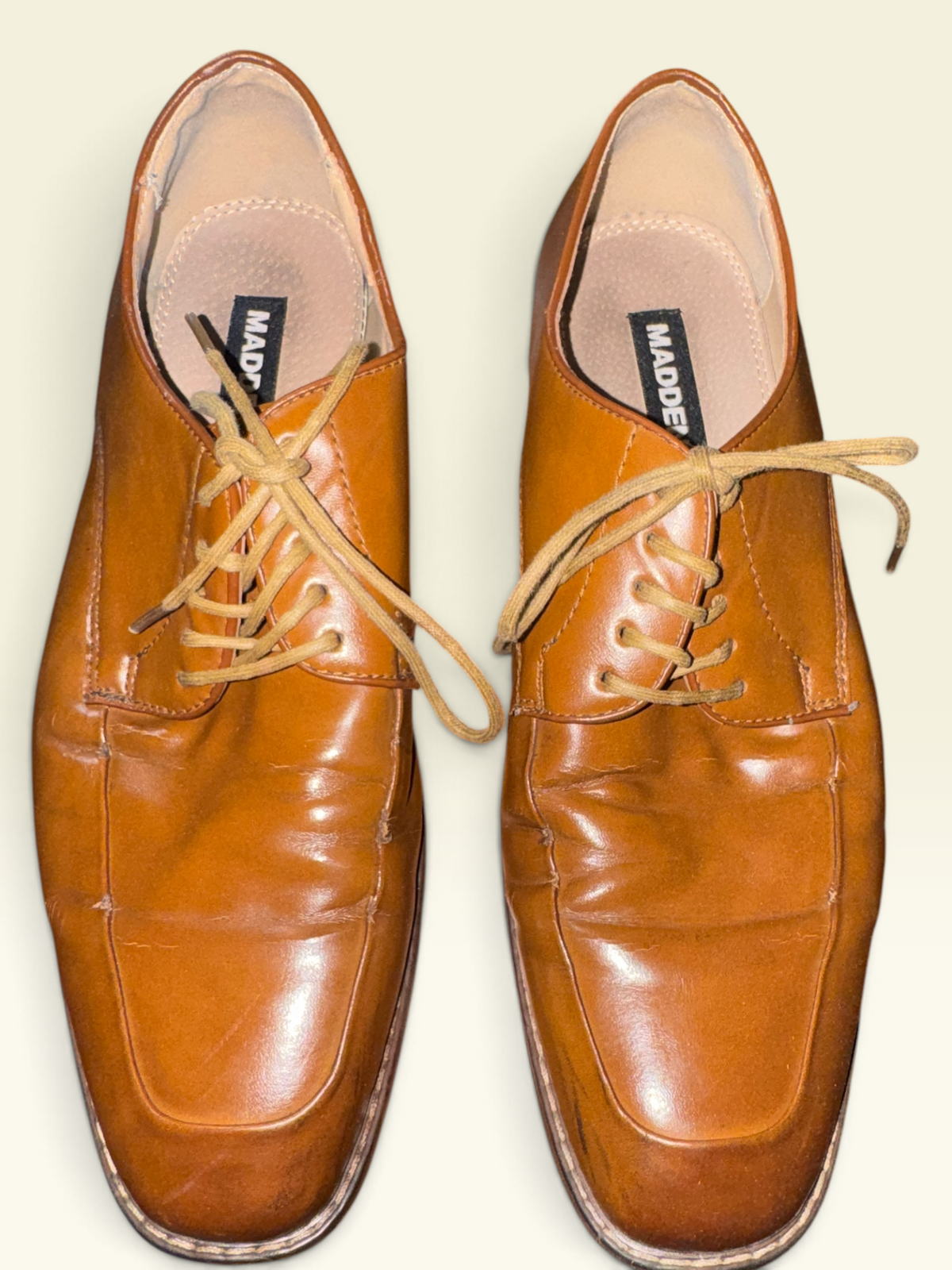 Madden Tan Lace-Up Dress Shoes