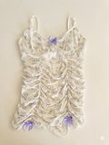 Floral Ruched Lingerie Slip