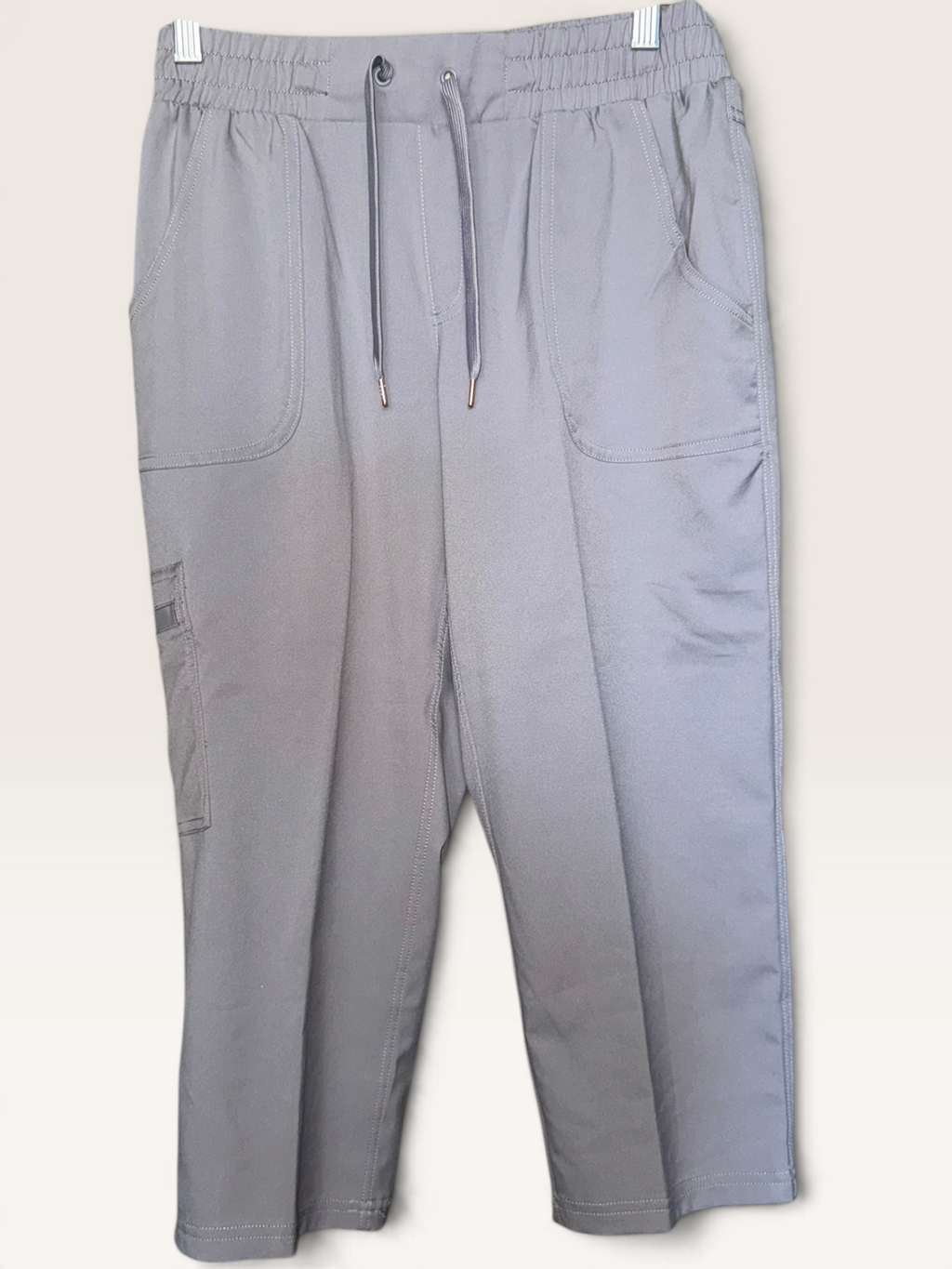 St. John’s Bay Active Gray Drawstring Capri Pants