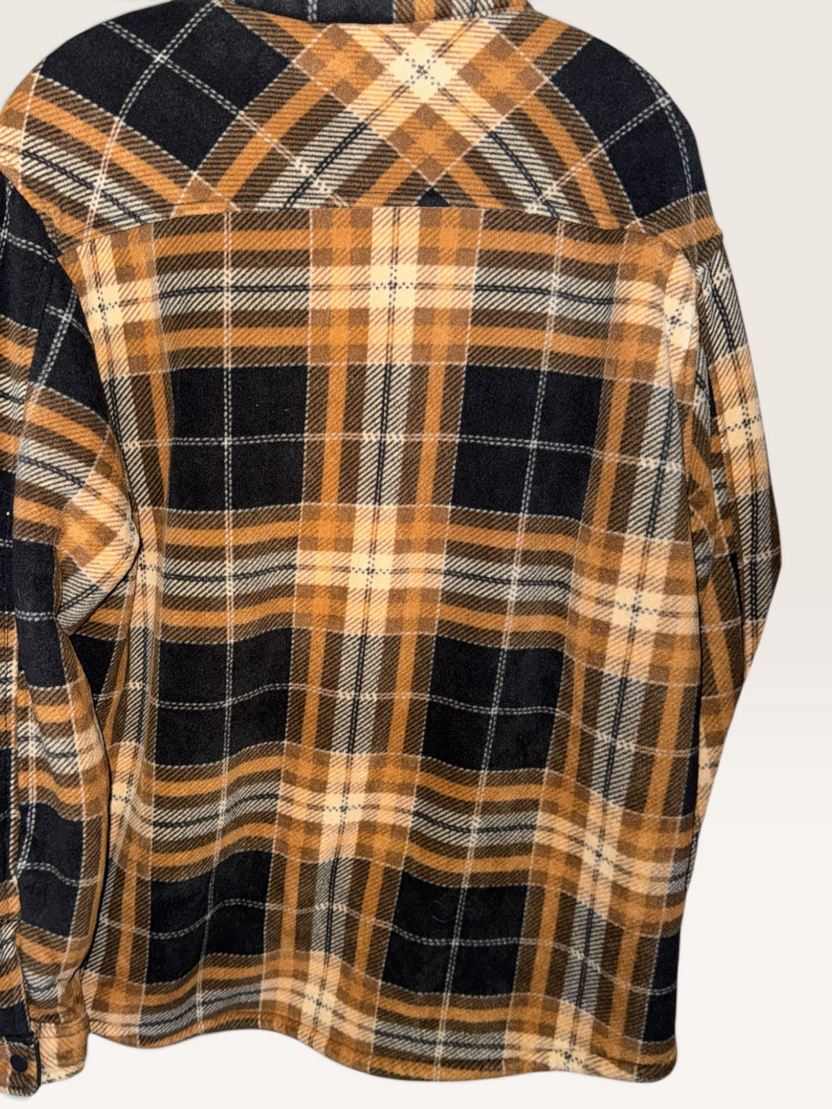 Member’s Mark Mustard & Black Plaid Sherpa-Lined Shacket