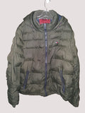 Tommy Hilfiger Olive Green Hooded Puffer Jacket