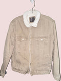 Sunrise Kingdom Tan Sherpa-Lined Trucker Jacket