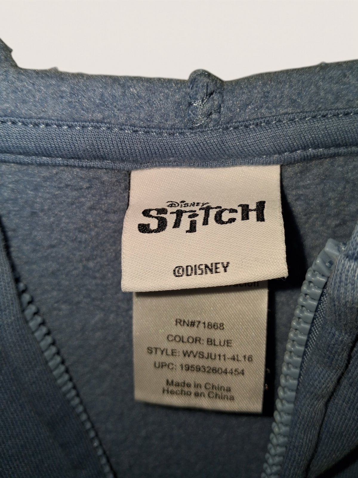 Disney Stitch & Angel Ohana Patchwork Zip-Up Hoodie