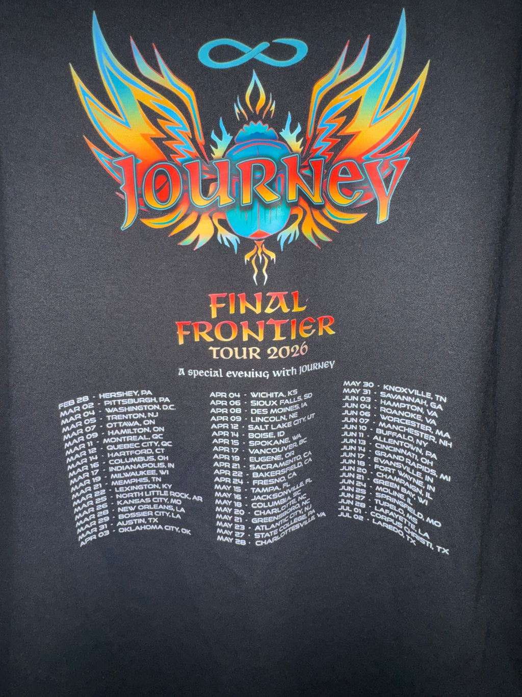 Journey “Final Frontier Tour 2026” Graphic T-Shirt