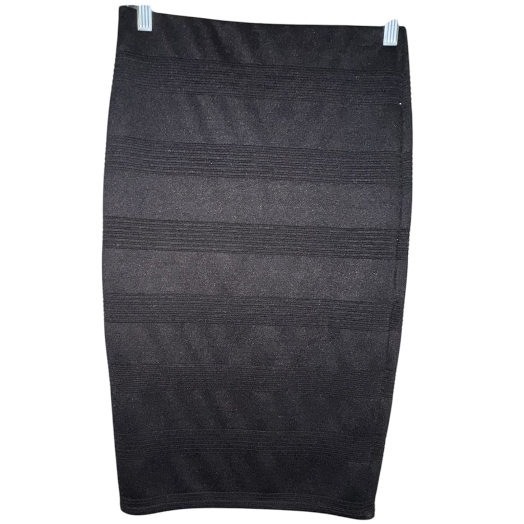 Joe B Black Textured Bandage-Style Pencil Skirt
