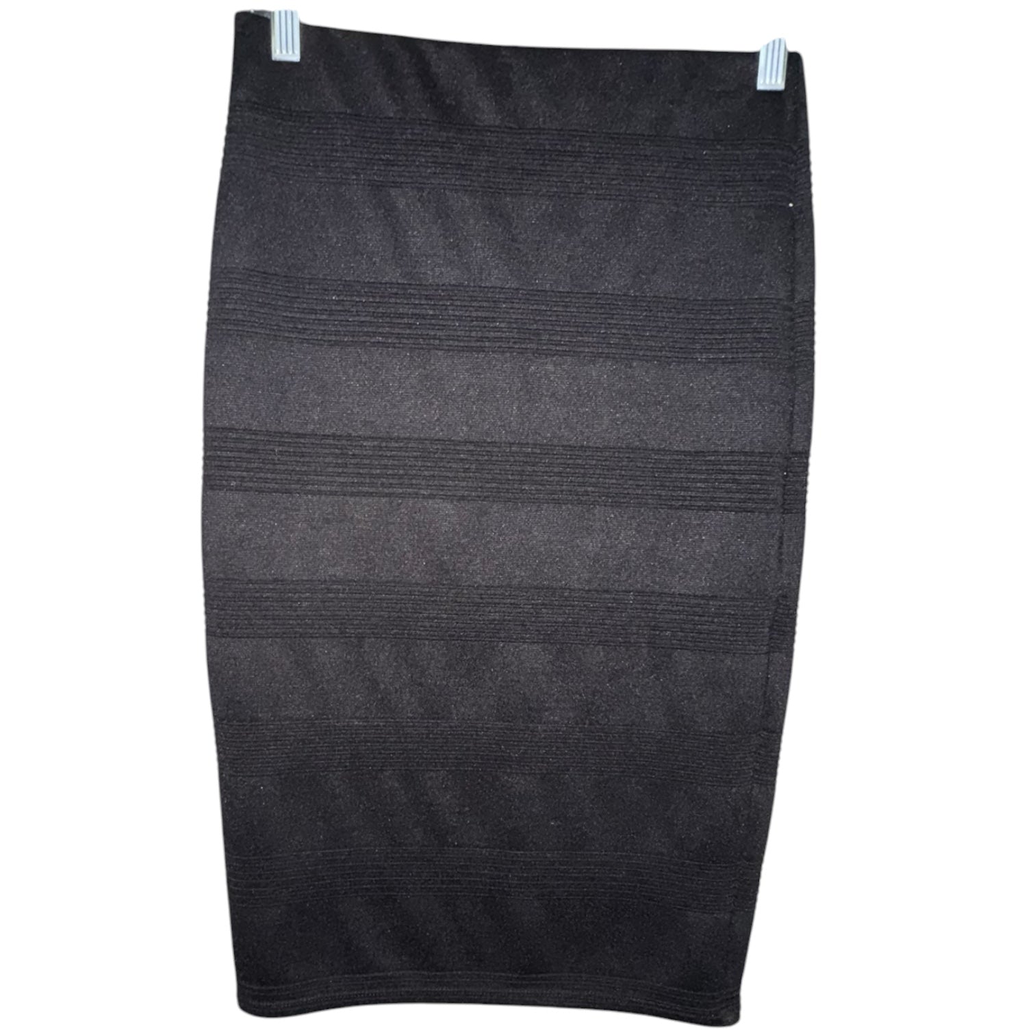 Joe B Black Textured Bandage-Style Pencil Skirt