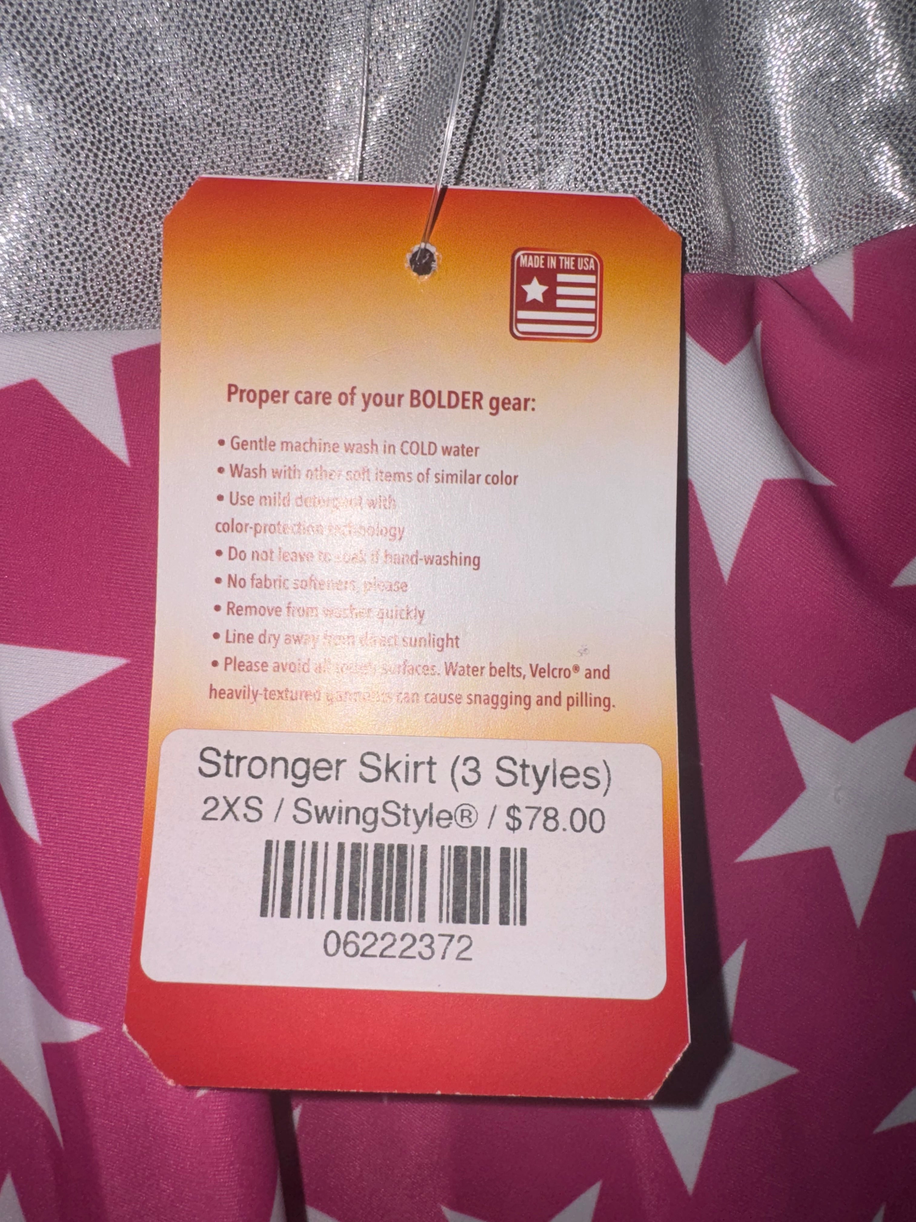 Bolder Athletic Wear Pink Star Cheer Skirt (NWT)