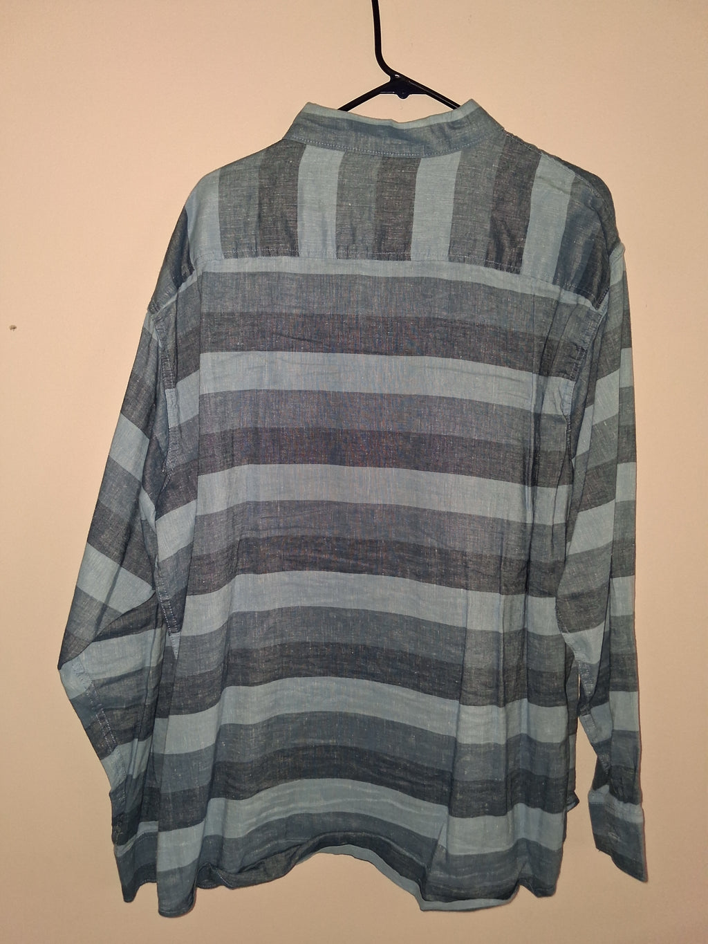 Bob Timberlake Blue & Gray Striped Long-Sleeve Popover Shirt