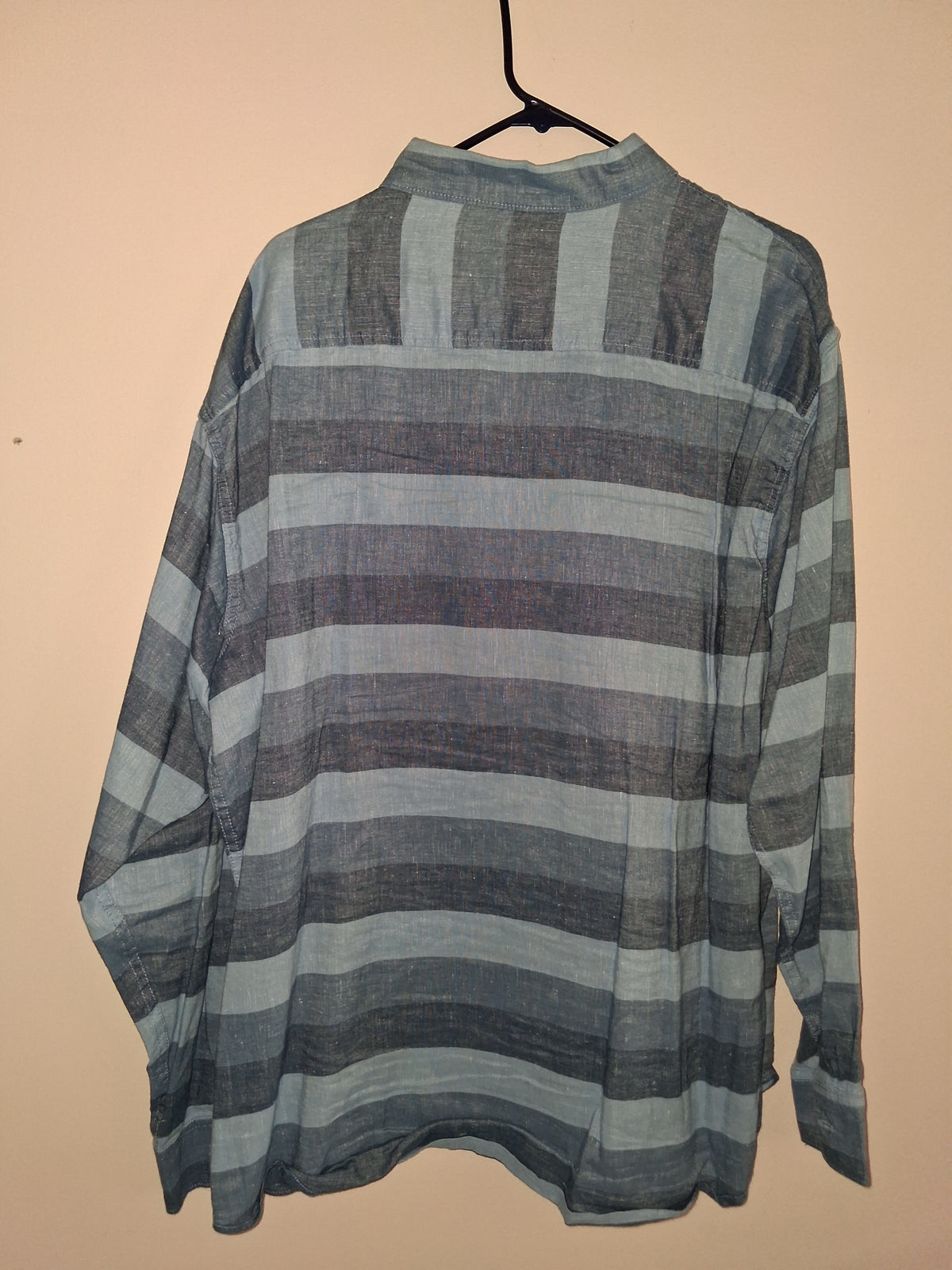 Bob Timberlake Blue & Gray Striped Long-Sleeve Popover Shirt