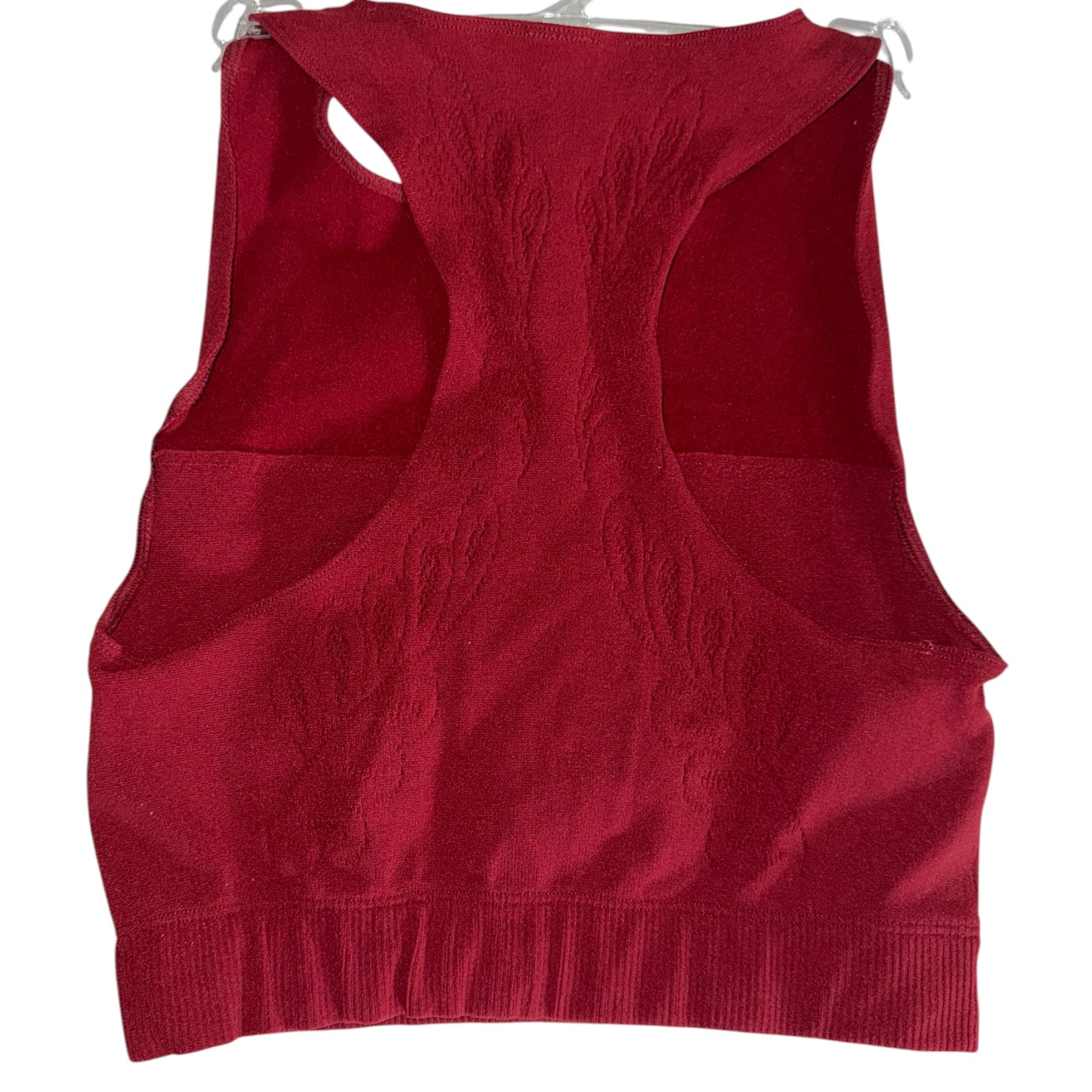 Red Seamless Racerback Crop Tank